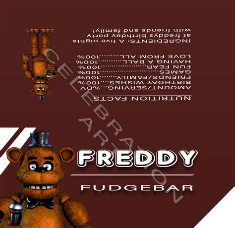 Five Nights At Freddy S Fudge Bar Wrapper Etsy