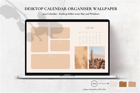 Desktop Wallpaper Organizer With Calendar