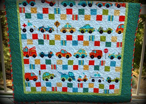 Fun Trucks and Cars Quilt - Pink Polka Dot Creations