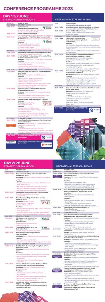 Conference Programme 2023 Pan African DataCentres