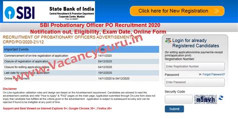 Sbi Probationary Officer Po Recruitment Notification Out