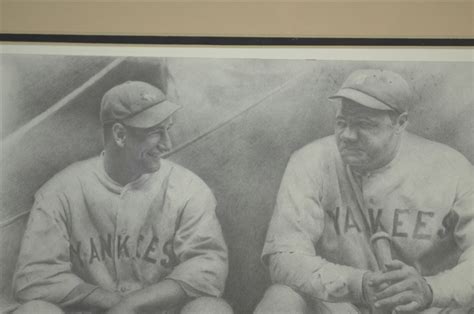 Lot Detail Babe Ruth Lou Gehrig Legends Of The Game Framed Print