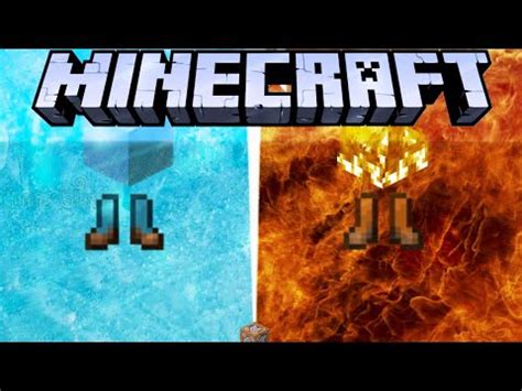 Como Criar Botas De Gelo E Fogo No Minecraft Comandos Youtube