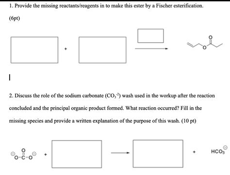 Solved 1 ﻿provide The Missing Reactantsreagents In To Make