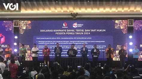 18 Parpol Sepakat Tandatangani Deklarasi Kampanye Damai Pemilu 2024