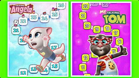 My Talking Angela Level Vs My Talking Tom Level Akhigames Youtube