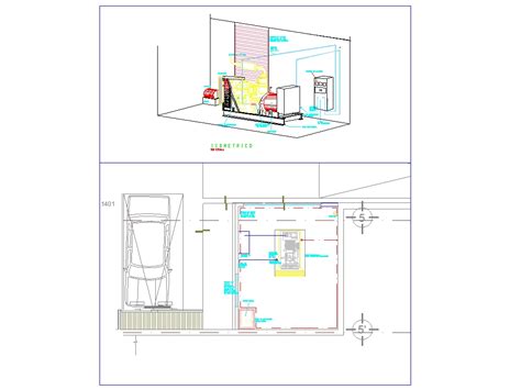 Planta De Emergencia Electrica En Autocad Cad Kb Bibliocad