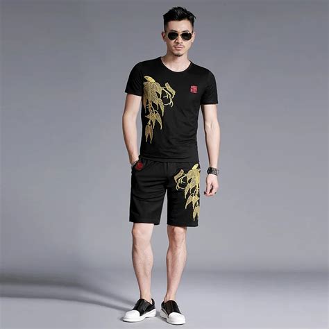 Summer Mens Tracksuits Sets Shorts Cotton Casual Suits Short Sleeve