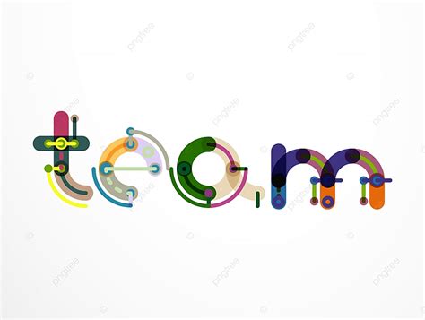 Team Word Vector Png Images Team Word Lettering Banner Design
