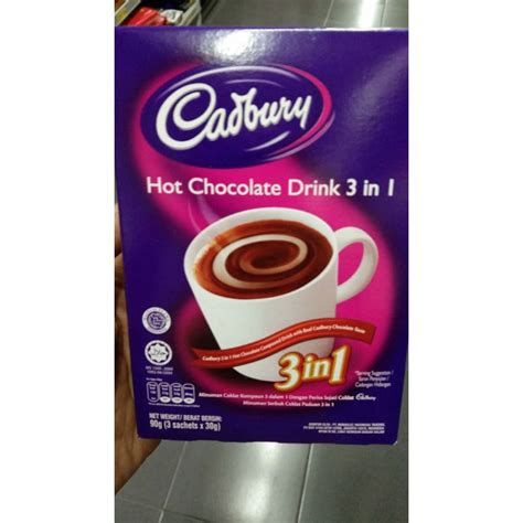 Cadbury Hot Chocolate Drink 3 In 1 90gr Shopee Malaysia