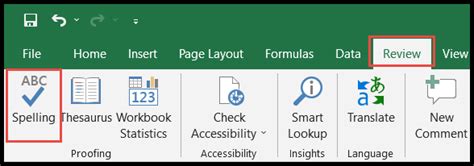 How To Spell Check In Excel