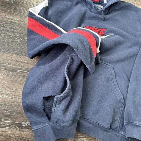 Nike × Vintage Vintage Navy Nike Swoosh Logo Hoodie Gem