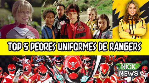 5 PEORES UNIFORMES DE POWER RANGERS YouTube