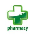 Logo green cross pharmacy Royalty Free Vector Image