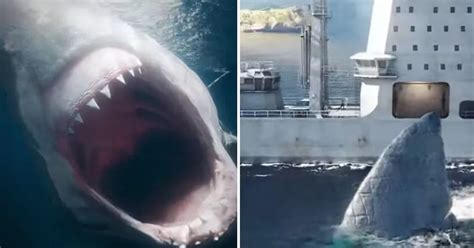 Astonishing Video Shows Megalodon Shark Attacking Ship And Breaking It In Half Daily Star