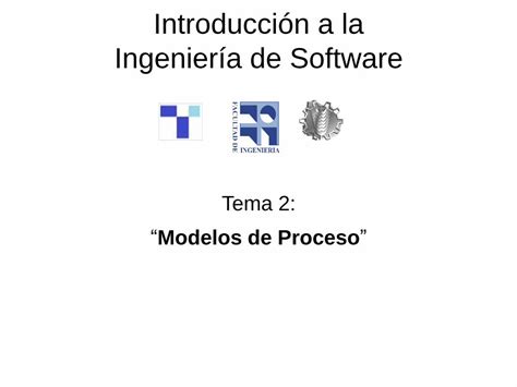 PDF Introducción a la Ingeniería de Software Modelos de Proceso de