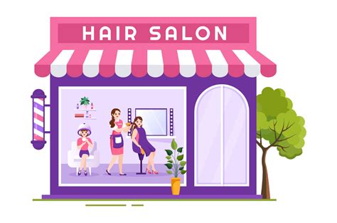 Beauty Salon Hair Dryer Retro Clipart Illustration Stock Vector