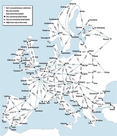 Train-Ticket Cost-Estimate Maps | Europe train, Europe train travel, Train map