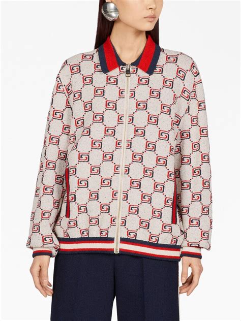 Gucci Jacquard G Monogram Cardigan Farfetch