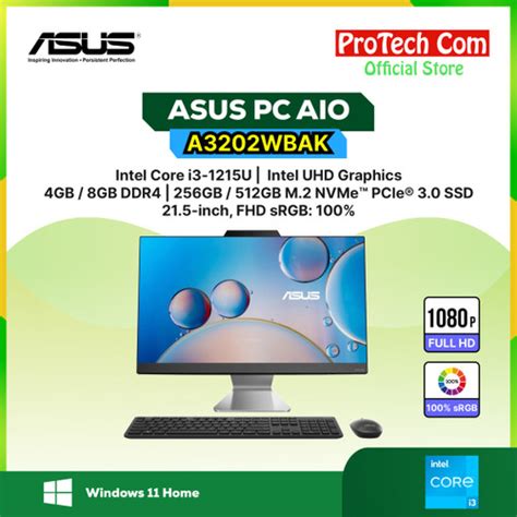 Promo Asus Pc All In One A Wbak I U Gb G Intel Uhd