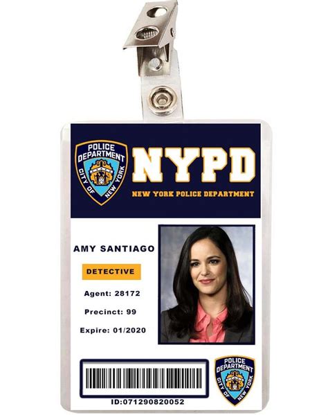 Brooklyn Nine Nine Nypd Amy Santiago Id Badge Amy Santiago