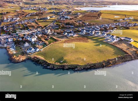 Aerial View Of Dunfanaghy In County Donegal At Sunset Ireland Stock