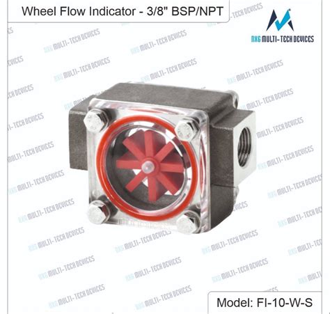 20 Bar Stainless Steel Wheel Flow Indicator Model Namenumber Fi 15 W