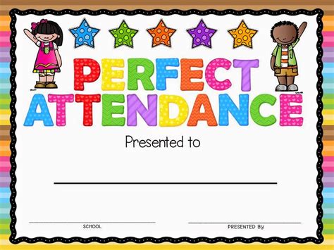 Attendance Award Cliparts for Students and Teachers