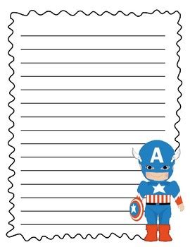 Superhero Writing Paper By Melodys Teaching Adventures Tpt