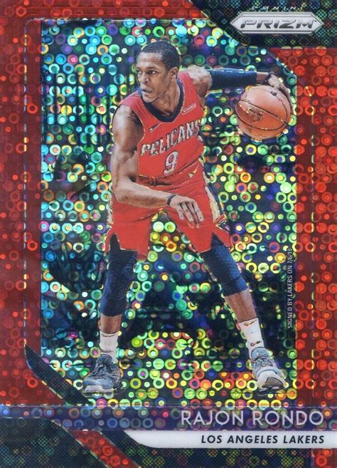 2018 19 Panini Prizm FAST BREAK PRIZMS Red 125 36 Rajon Rondo Los