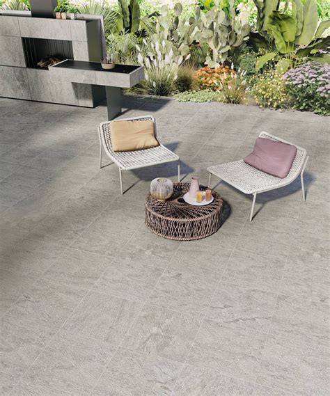 Gneiss Grey 60x120 Cm Structured Depth 20 Mm Porcelain Stoneware Tiles