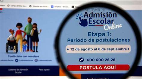 Sistema de Admisión Escolar 2023 cuándo se publican los resultados y