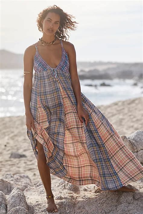 Plaid June Bug Maxi Dress Free People