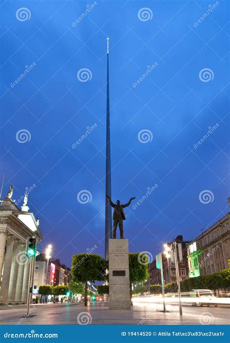 Dublin Spire By Night Stock Photo Image Of City Eire 19414520