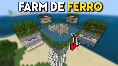 Farm De Ferro FÁcil De Fazer No Minecraft Bedrock 1 19 Youtube