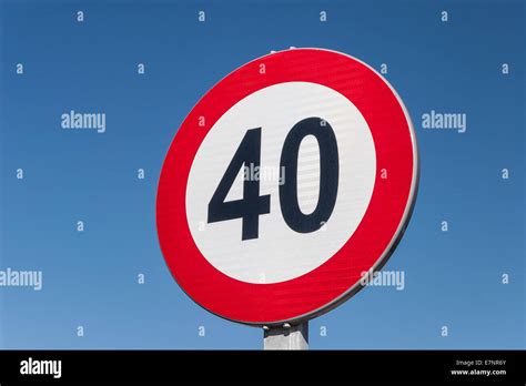 Speed Limit Sign Stock Photo Alamy