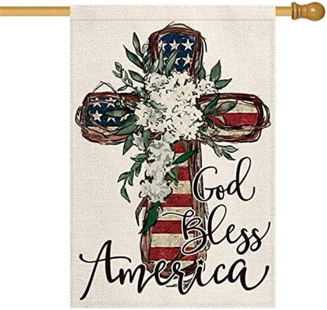 Colorlife God Bless America Stars And Stripes Garden Flag 12x18 Inch