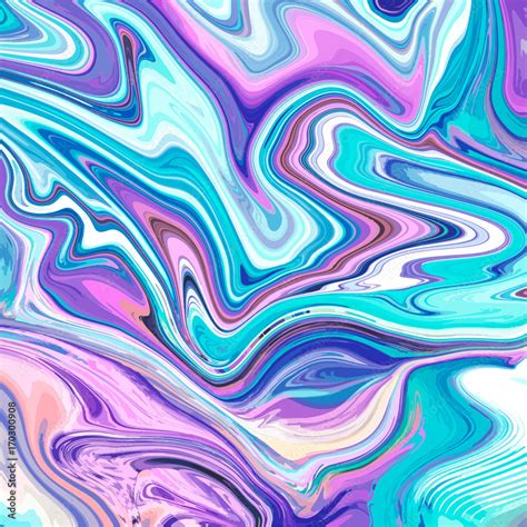 Grafika Wektorowa Stock Marbling Texture Design Colorful Fluid Poster