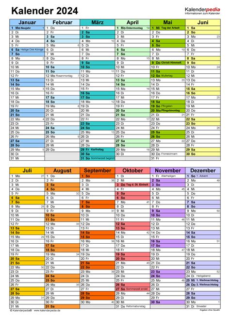 Kalender 2024 Zum Ausdrucken Als PDF 19 Vorlagen Kostenlos