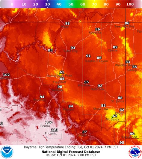 NOAA Graphical Forecast For Flagstaff AZ