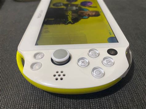 Ps Vita Slim Lime Green White Gb Henkaku On Carousell