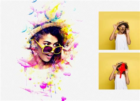 Portrait Watercolor Photoshop Action MasterBundles