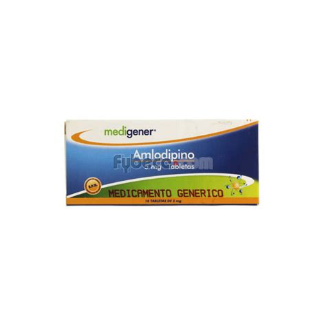 Amlodipino Medigener 5 Mg Unidad Fybeca