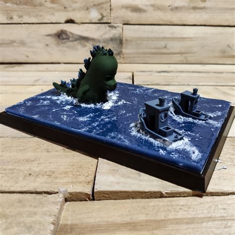 Mini Godzilla Diorama | The3Dprinting 3D print Dioramas, Models and Props