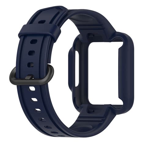 Bracelet Silicon Avec Frame Xiaomi Mi Watch Lite Bleu Fonc