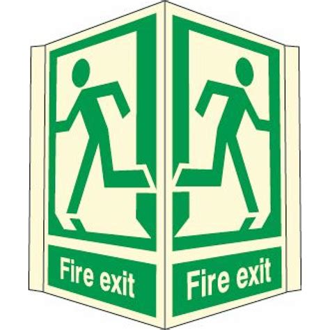 Fire Exit Projecting Sign Photoluminescent