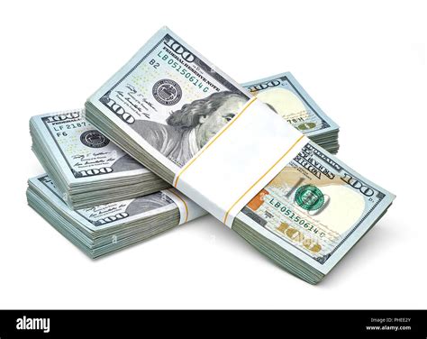 Stack Bundles 100 Dollar Bills Hi Res Stock Photography And Images Alamy