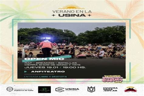 La Usina Cultural Presenta Diversas Actividades Culturales Para Hoy