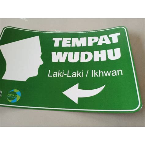 Jual Stiker Wudhu Sticker Tempat Wudhu Stiker Petunjuk Stiker