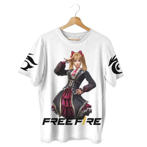 Camiseta Free Fire Personalizada Adulto E Infantil Caroline